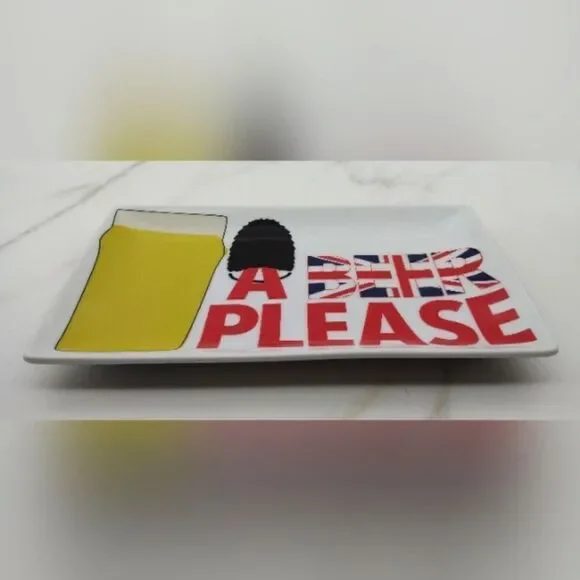 Crate&Barrel British Beer Tray Dish England Crate and Barrel - Picture 3 of 7